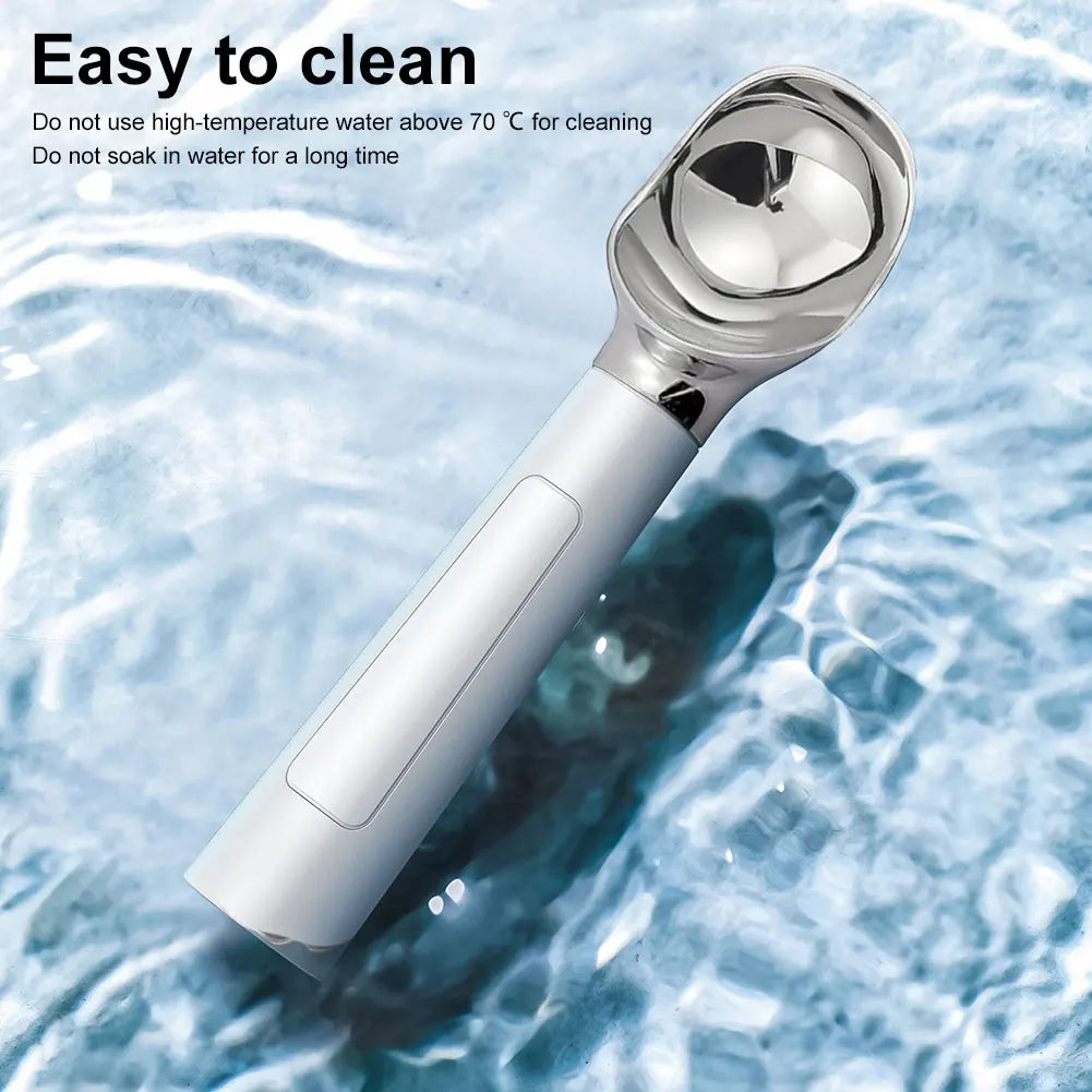Electric Heated Ice Cream Scoop, Rechargeable Scooper For Hard Icecream, Self Heated Spoon Rust-proof Metal Easy Clear Gadgets